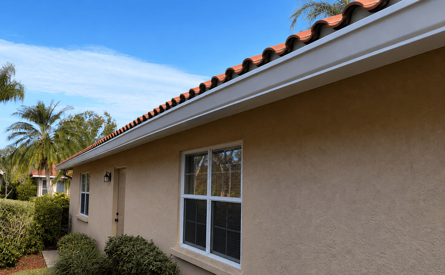 7in white gutter