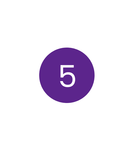 purple circle with 5